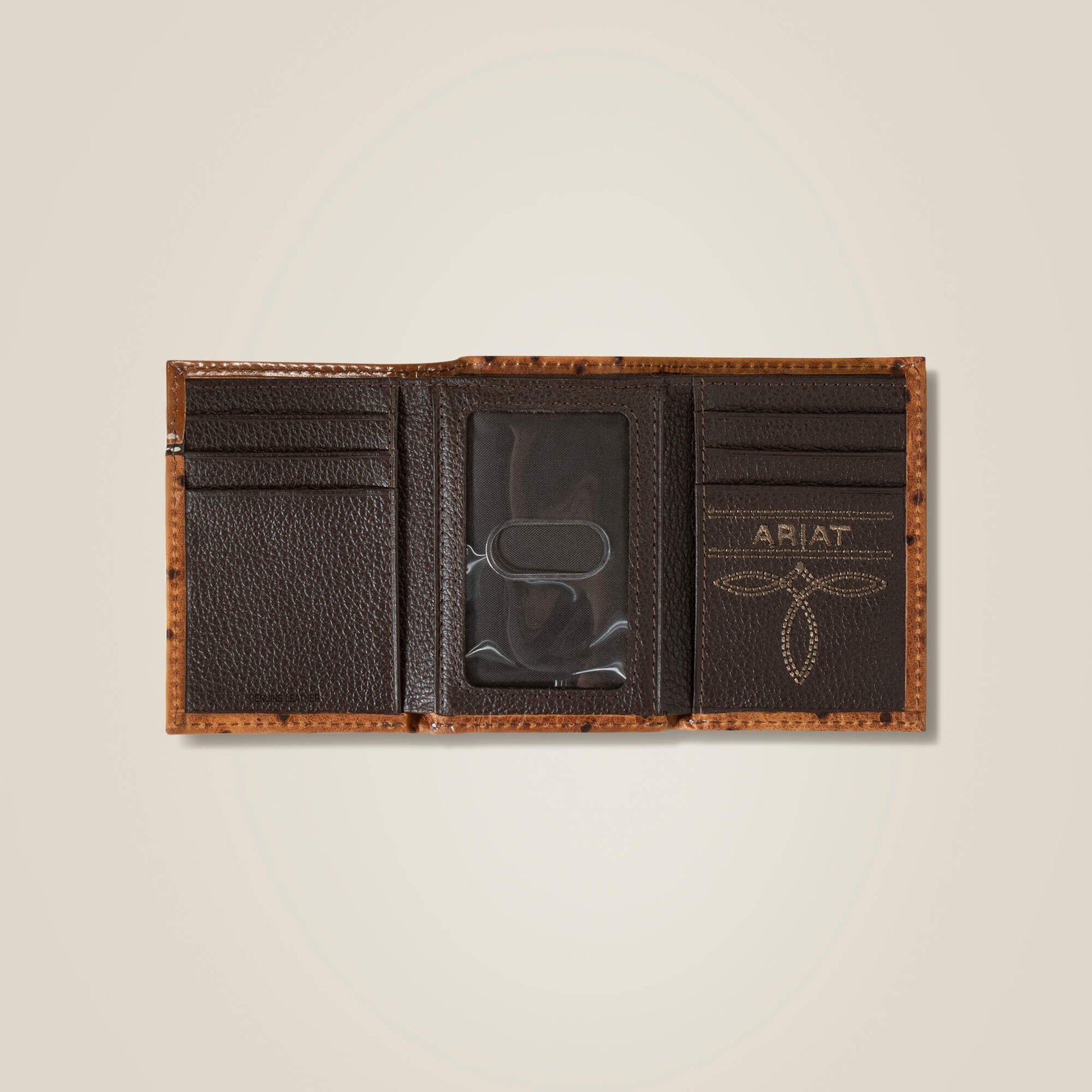 Ostrich Trifold Wallet Ariat Men|Accessories