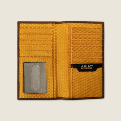 Thick Stitch Checkbook Wallet Ariat Men|Accessories