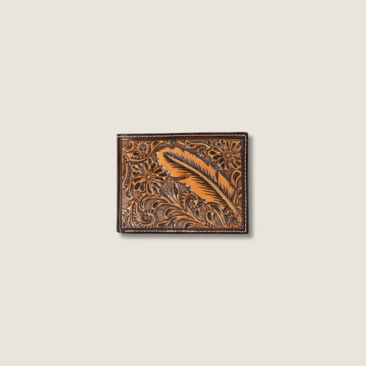 Tooled Feather Bifold Wallet Ariat Men|Accessories