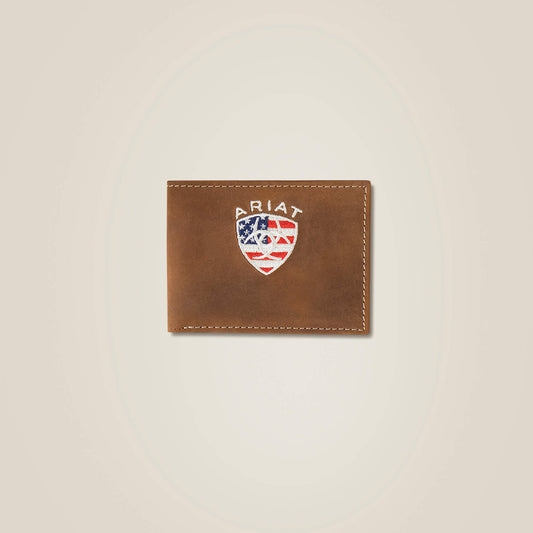 Flag Shield Bifold Wallet Ariat Men|Accessories