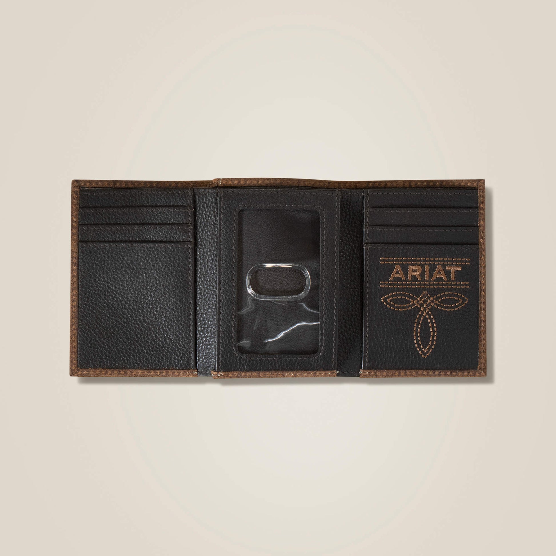 Pebble Leather Trifold Wallet Ariat Men|Accessories