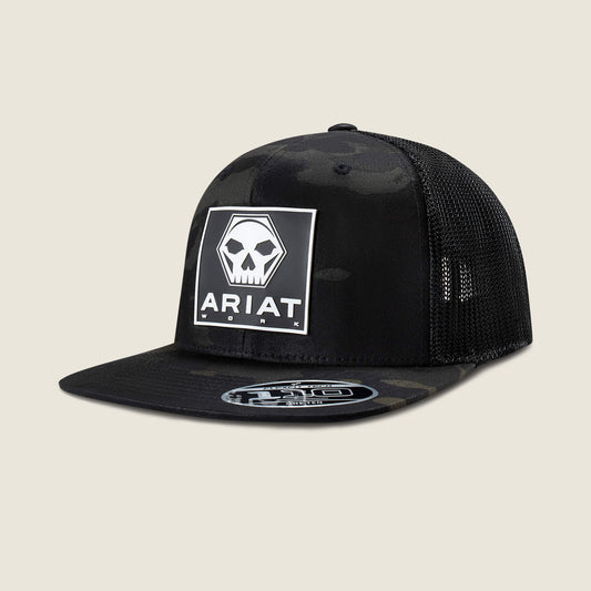 Ariat Work Skull Bolt Patch Cap Ariat Men|Accessories