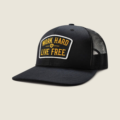 Work Hard Live Free Patch Snapback Cap Ariat Men|Accessories