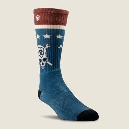 Patriot Graphic Crew Work Sock Ariat Men|Accessories