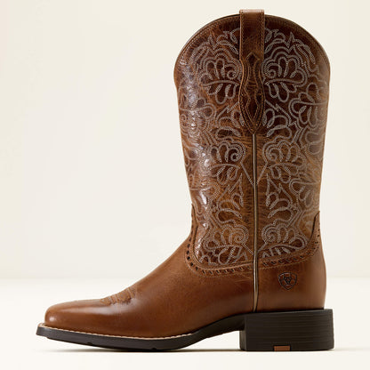 Round Up Remuda Wide Square Toe Western Boot Ariat Women