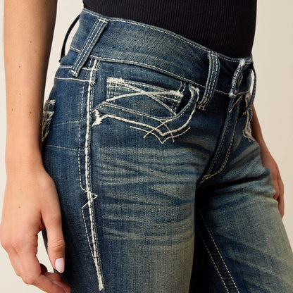 R.E.A.L. Mid Rise Stretch Entwined Boot Cut Jean Ariat Women