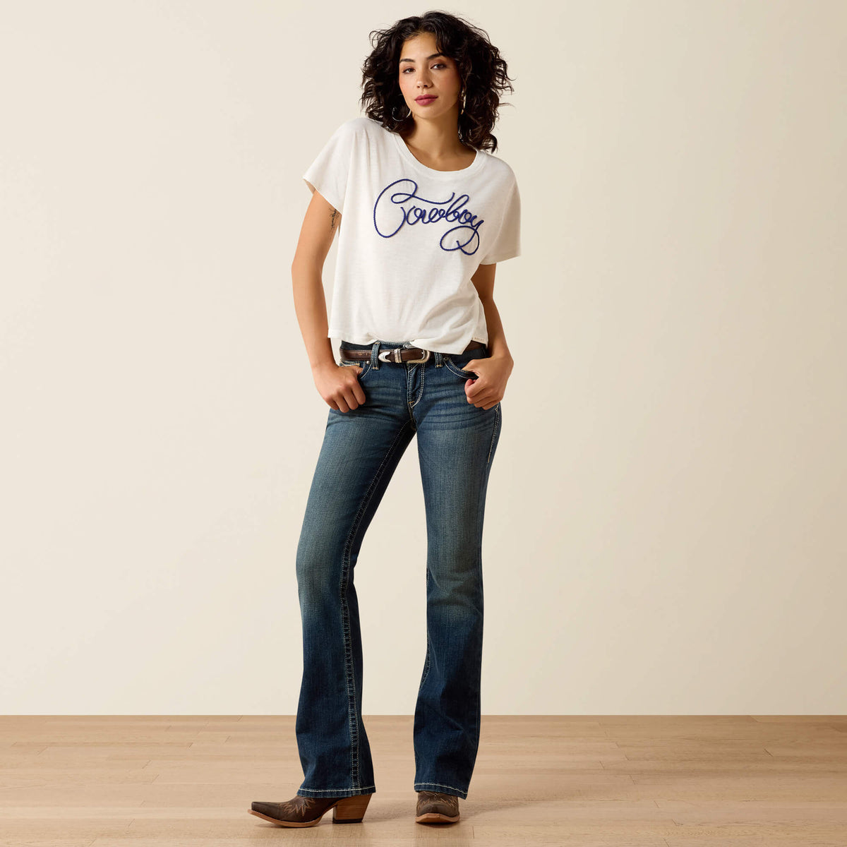 Mid Rise Whipstitch Boot Cut Jean Ariat Women
