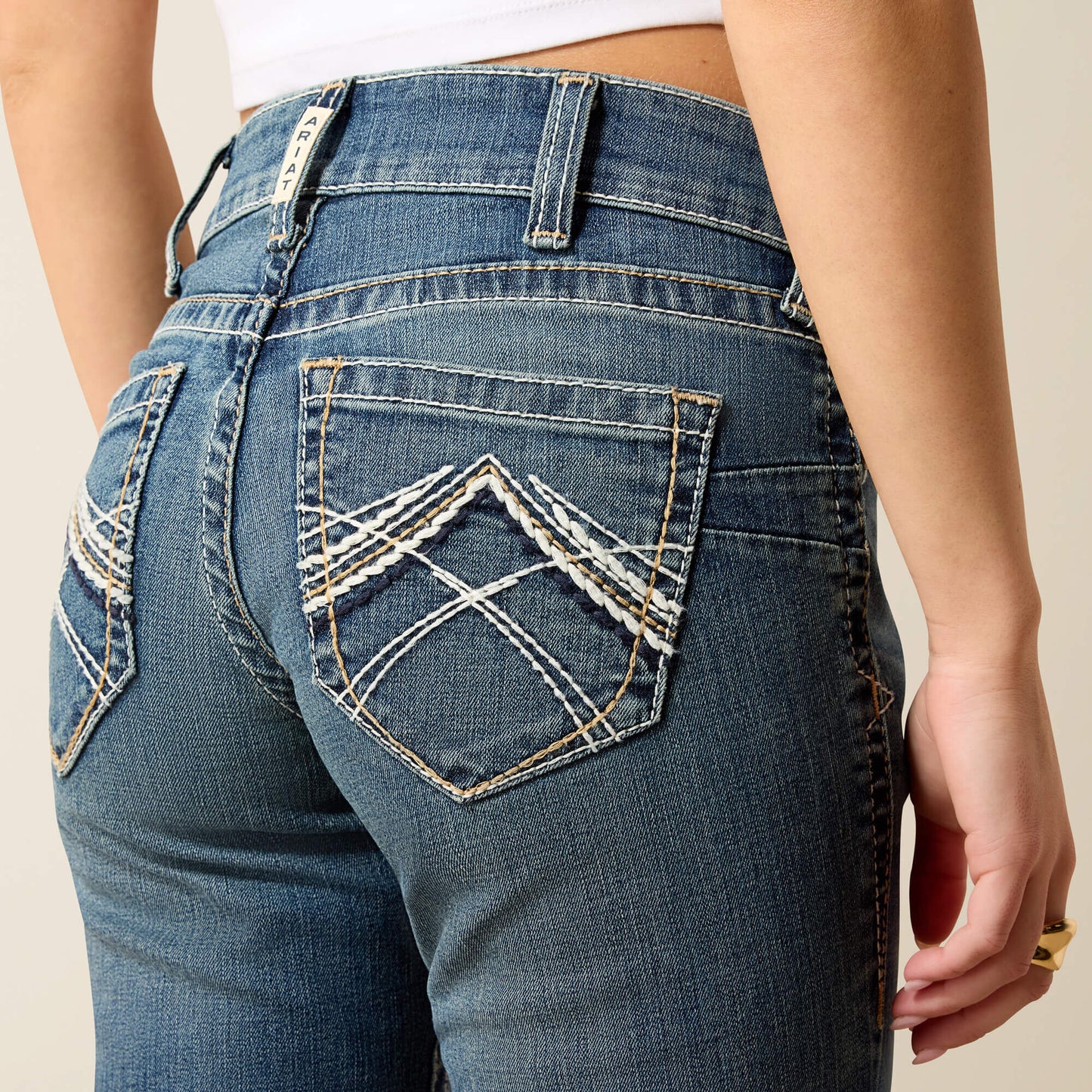 R.E.A.L. Mid Rise Whipstitch Boot Cut Jean Ariat Women