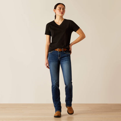 Rebar Cotton Strong Standard V-Neck T-Shirt Ariat Women|Work