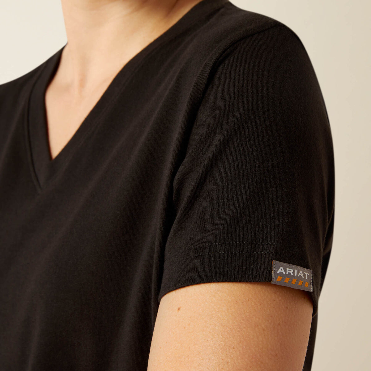 Rebar Cotton Strong Standard V-Neck T-Shirt Ariat Women|Work