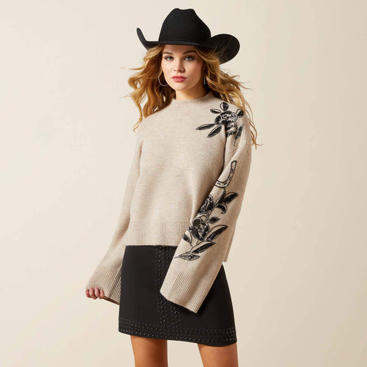 All In Embellished Sweater Ariat Women