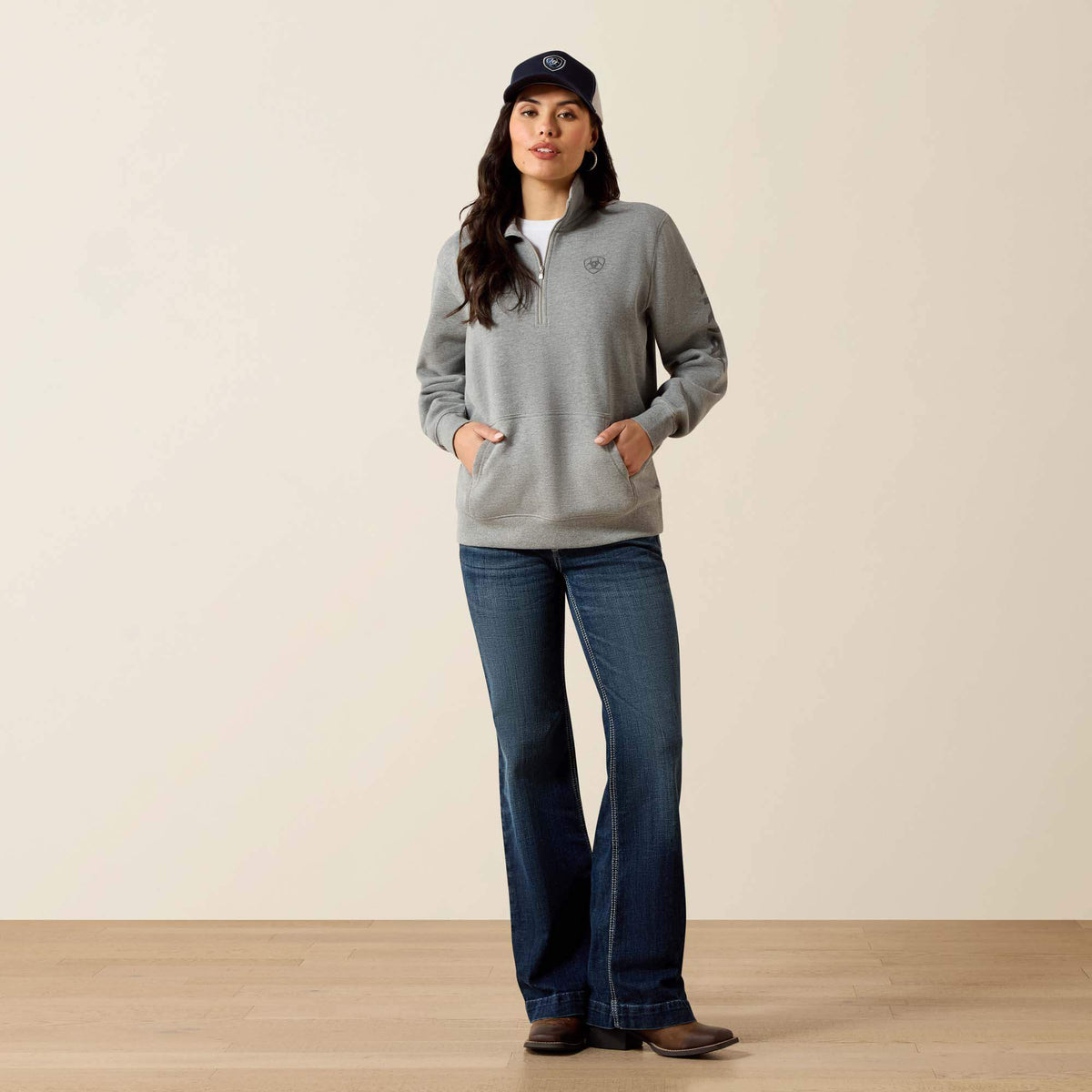 Foundation Logo 1/2 Zip Sweatshirt Ariat Women