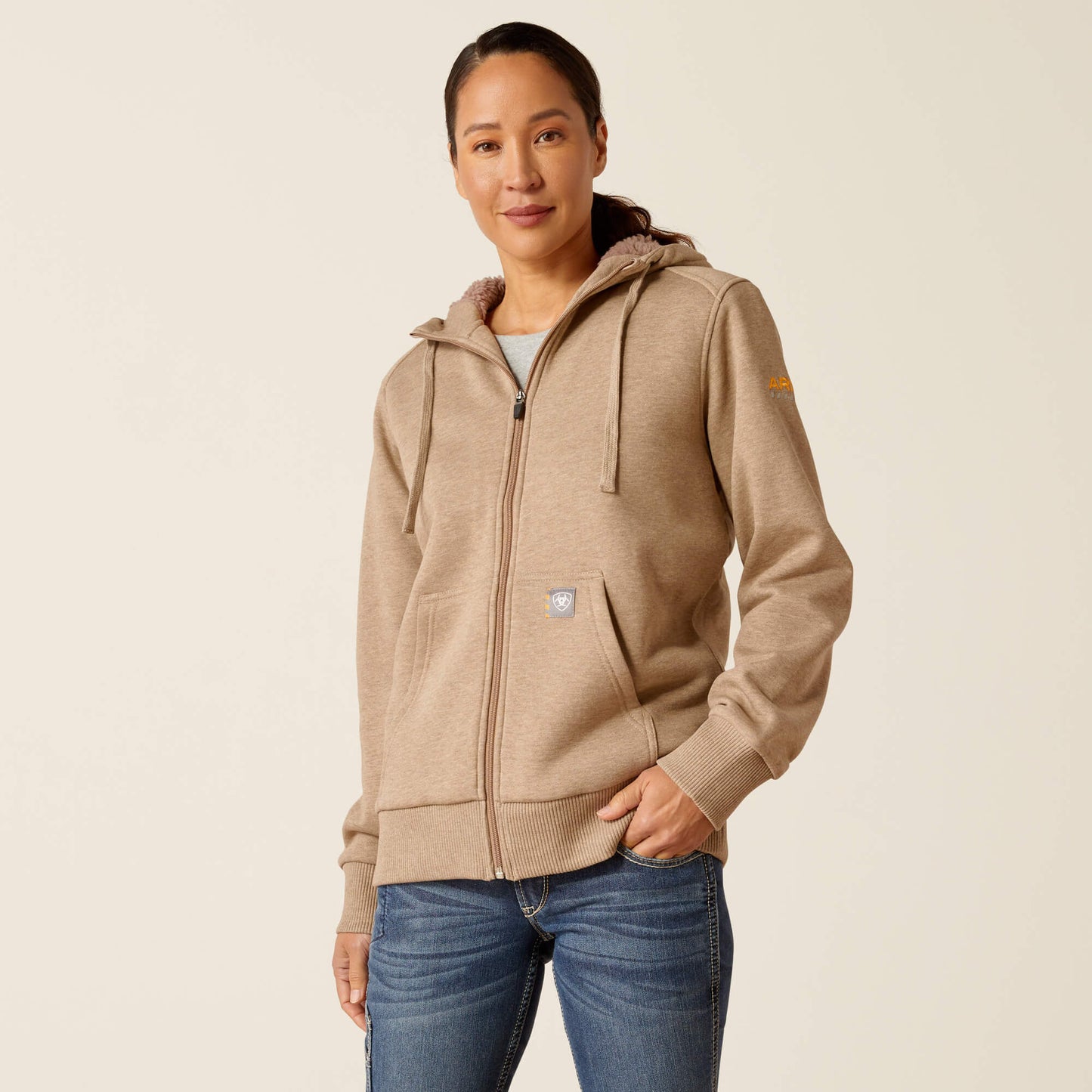 Rebar All-Weather Sherpa Full Zip Hoodie Ariat Women|Work