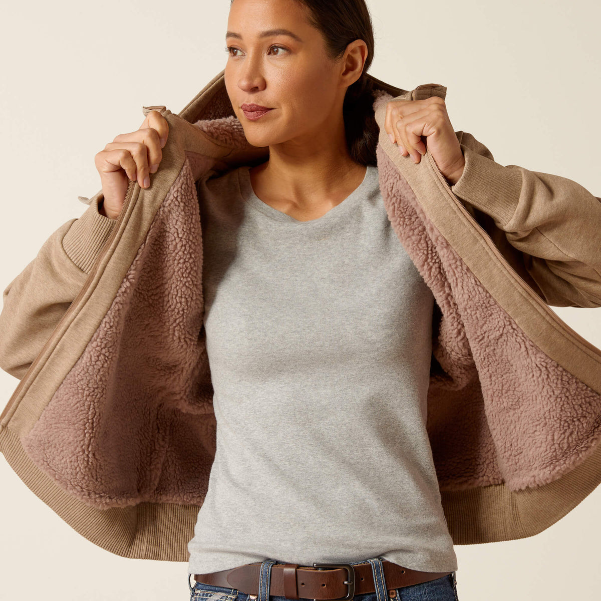 Rebar All-Weather Sherpa Full Zip Hoodie Ariat Women|Work