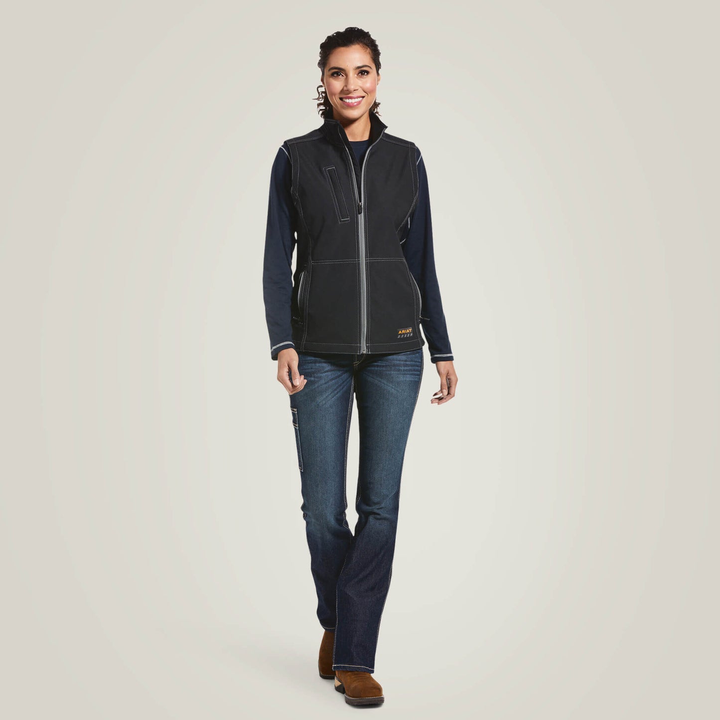 Rebar Stretch Canvas Softshell Vest Ariat Women|Work