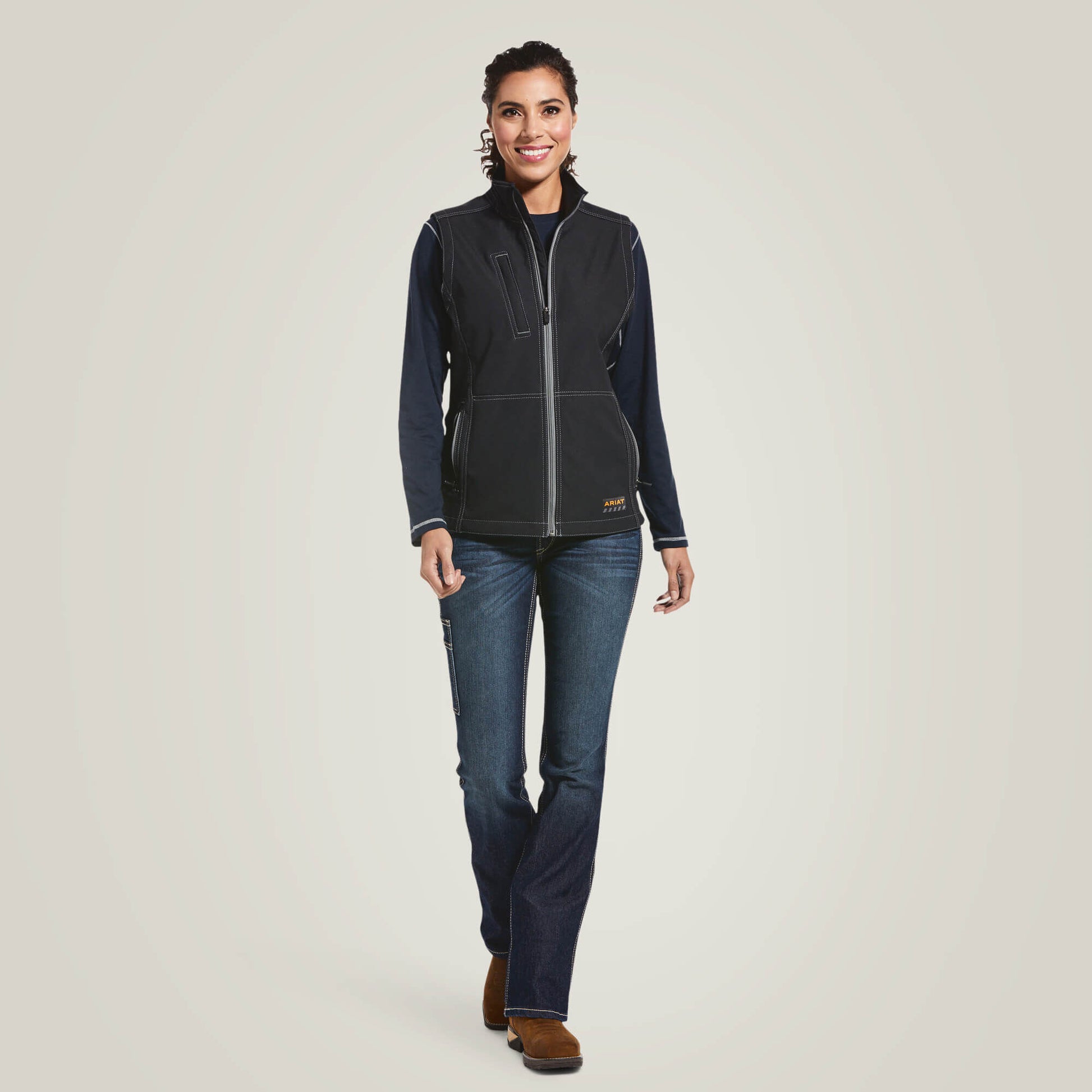 Rebar Stretch Canvas Softshell Vest Ariat Women|Work