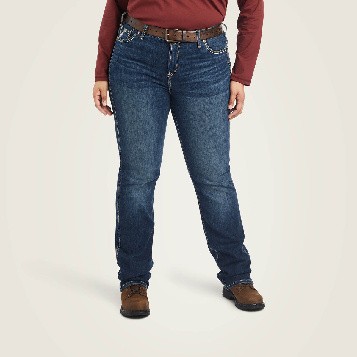 Rebar Perfect Rise Riveter DuraStretch Straight Leg Jeans Ariat Women|Work