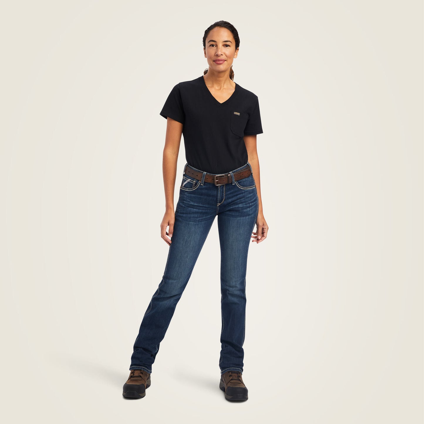 Rebar Perfect Rise Riveter DuraStretch Straight Leg Jeans Ariat Women|Work