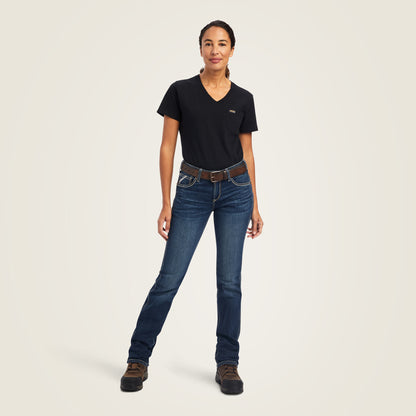 Rebar Perfect Rise Riveter DuraStretch Straight Leg Jeans Ariat Women|Work