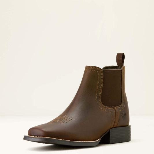 Booker Chelsea Wide Square Toe Western Boot Ariat Kids