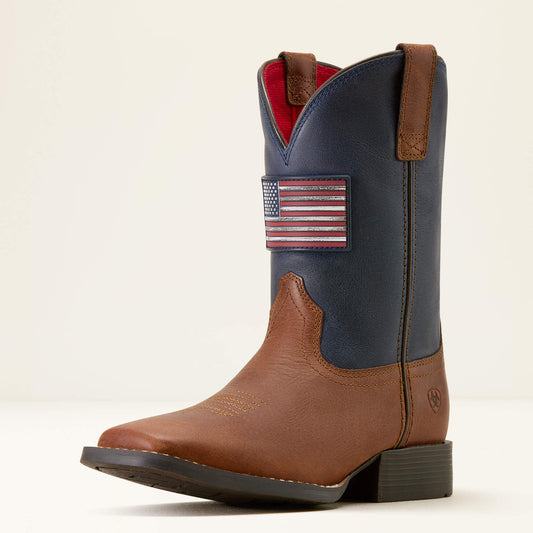 Freedom Rider Wide Square Toe Western Boot Ariat Kids