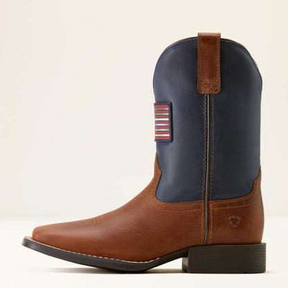 Freedom Rider Wide Square Toe Western Boot Ariat Kids