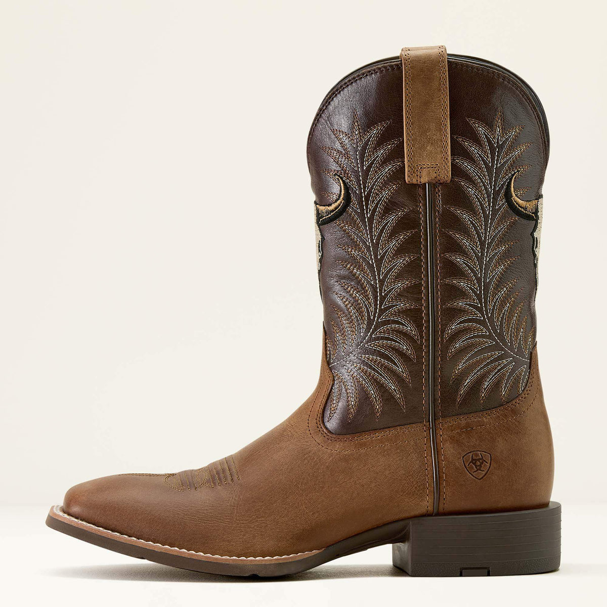 Sport Steer Skull Wide Square Toe Cowboy Boot Ariat Kids|Men