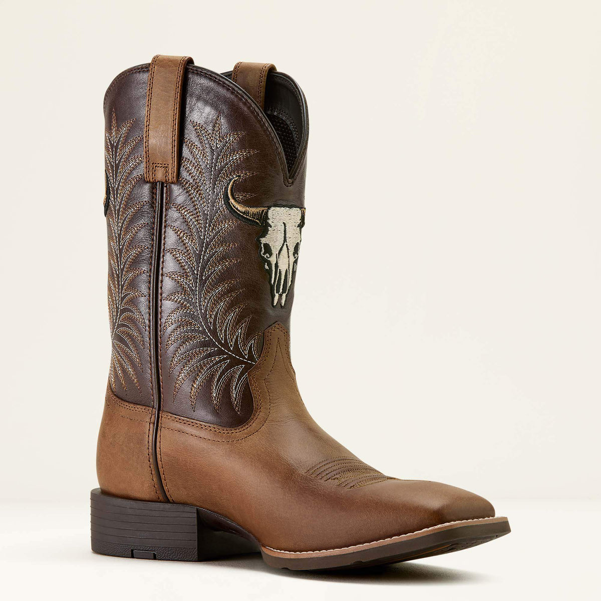 Sport Steer Skull Wide Square Toe Cowboy Boot Ariat Kids|Men