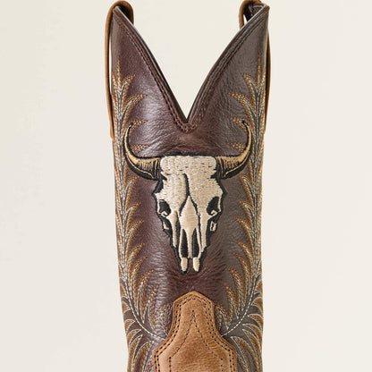 Sport Steer Skull Wide Square Toe Cowboy Boot Ariat Kids|Men