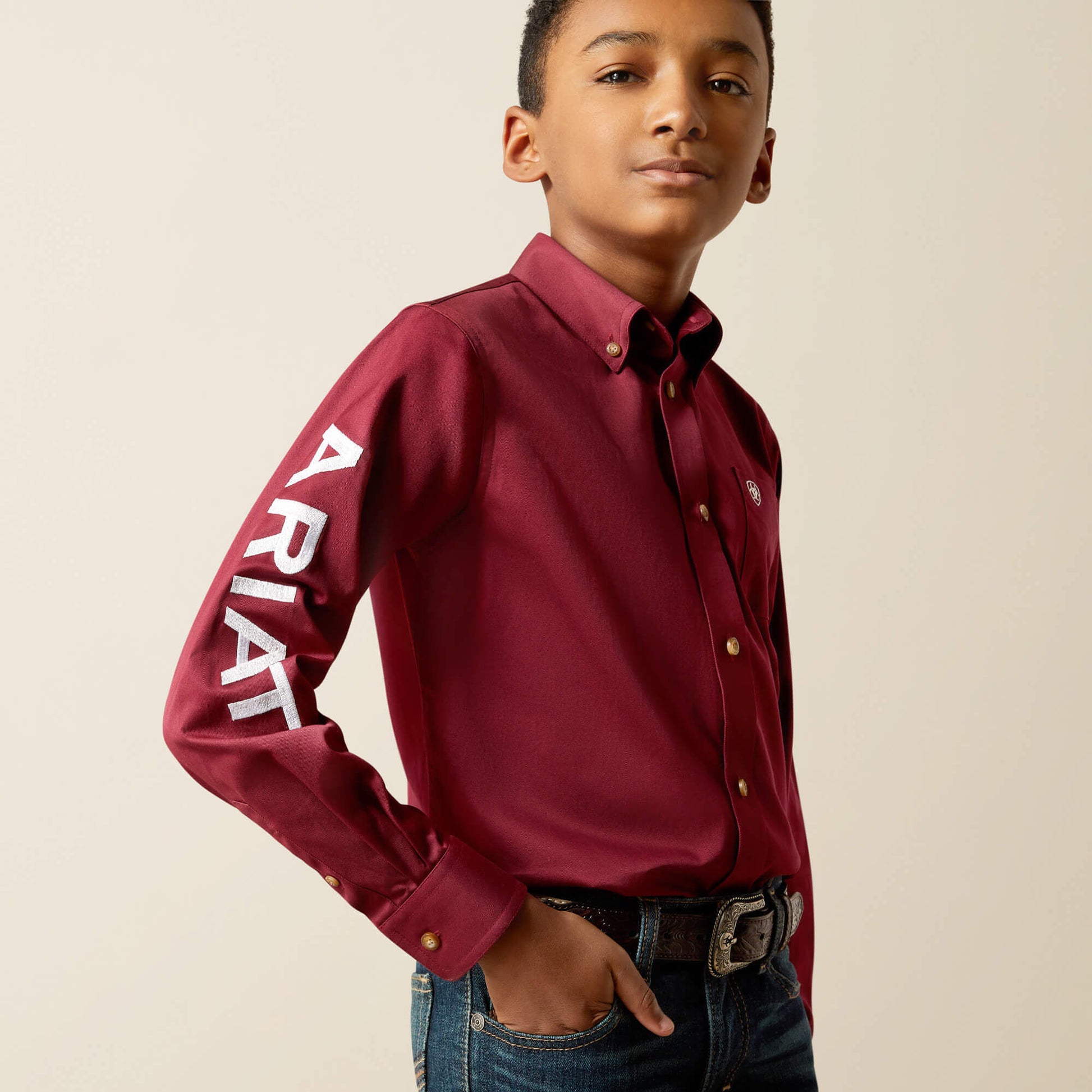Team Logo Twill Classic Fit Shirt Ariat Kids