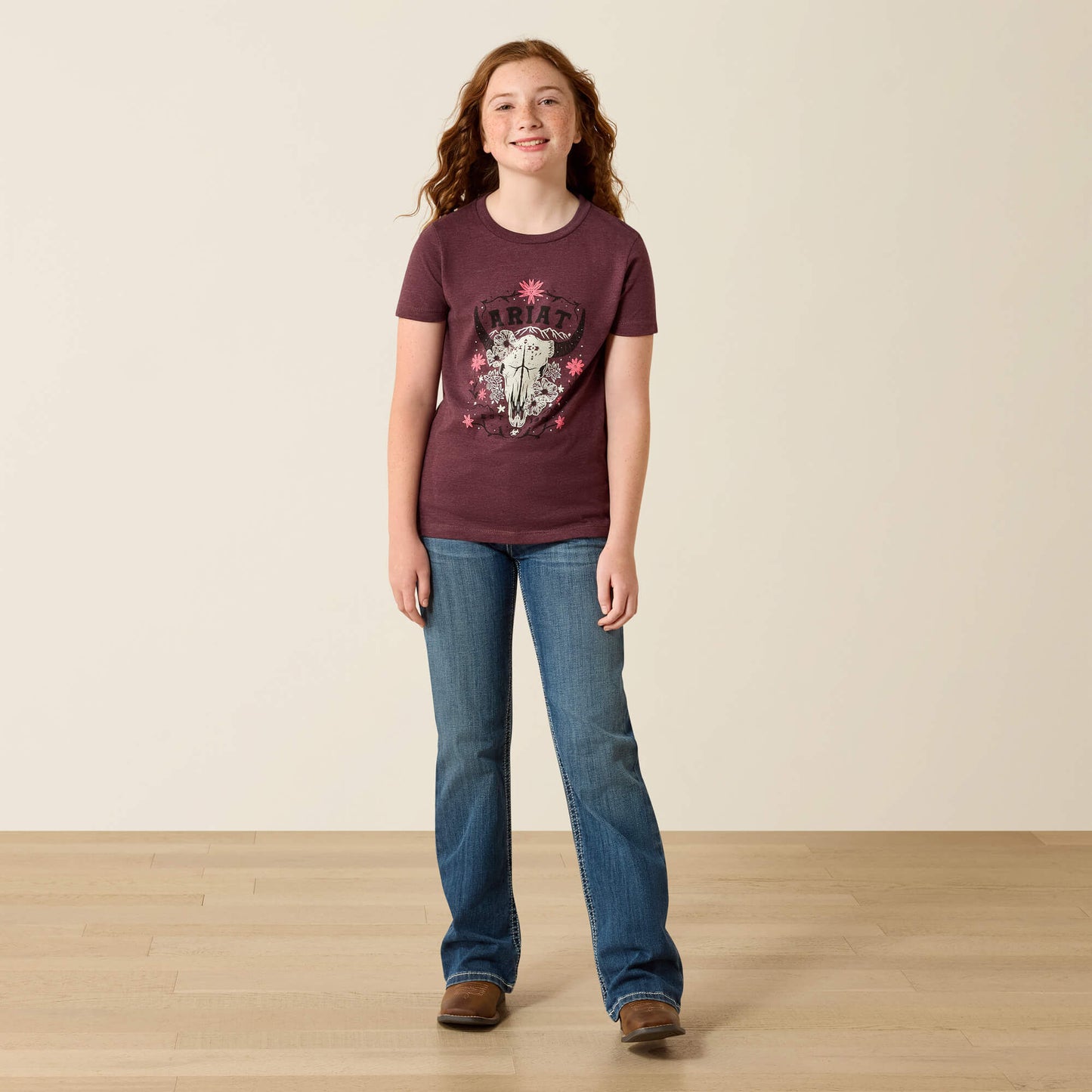 Ariat Skulls Florals T-Shirt Ariat Kids|Sale