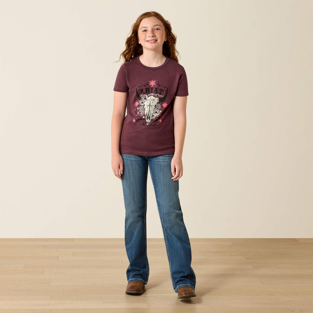 Ariat Skulls Florals T-Shirt Ariat Kids|Sale