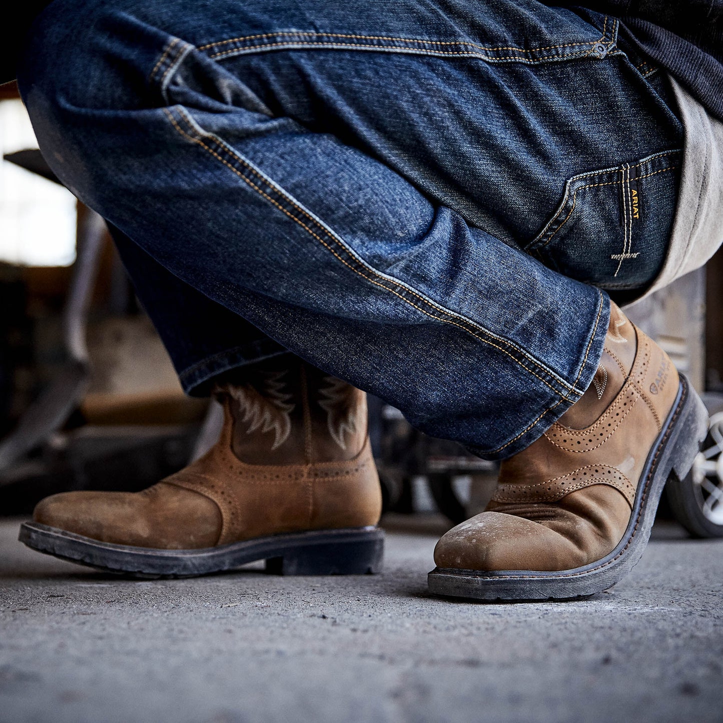 Sierra Wide Square Toe Steel Toe Work Boot Ariat Work|Men
