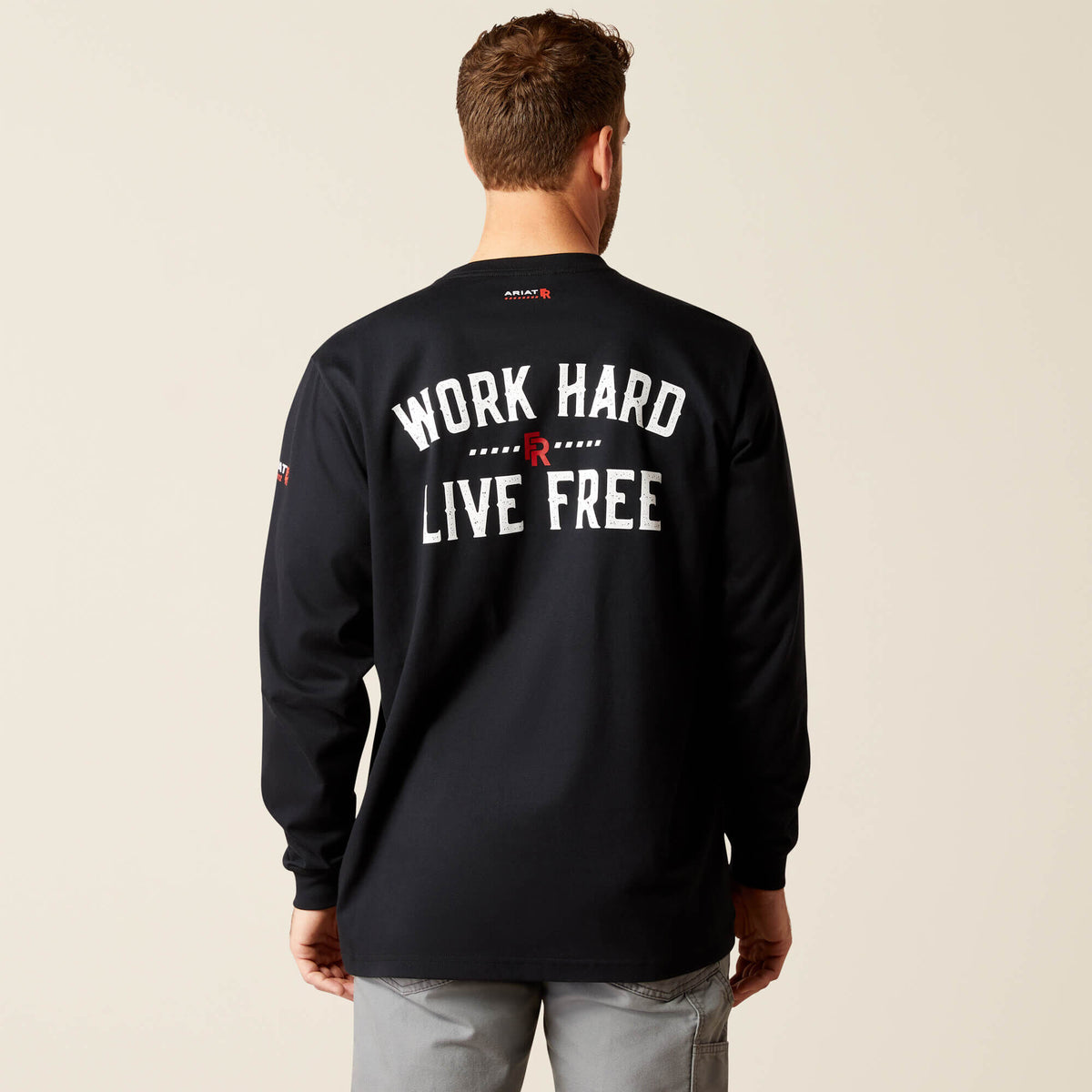 FR Work Hard Live Free T-Shirt Ariat Work|Men
