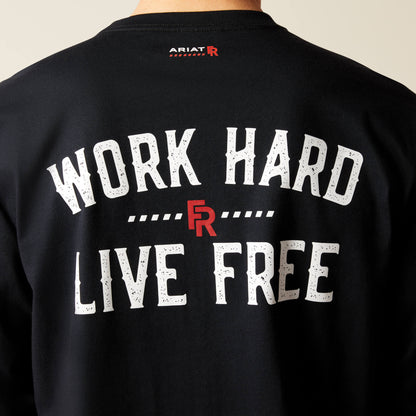 FR Work Hard Live Free T-Shirt Ariat Work|Men
