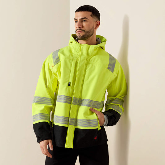 FR Hi-Vis Hooded Waterproof Jacket Ariat Work
