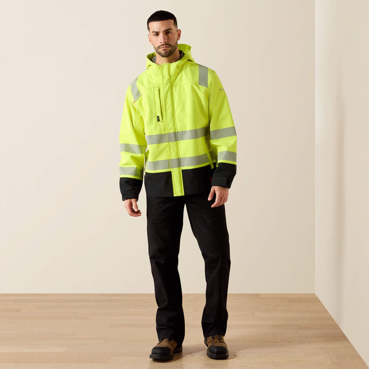 FR Hi-Vis Hooded Waterproof Jacket Ariat Work