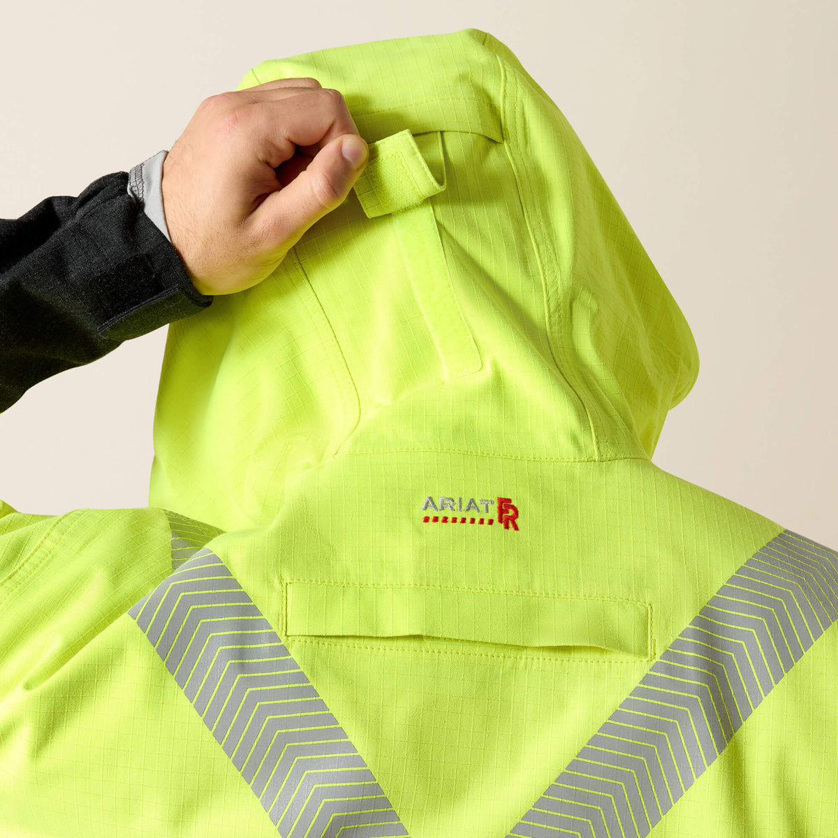 FR Hi-Vis Hooded Waterproof Jacket Ariat Work