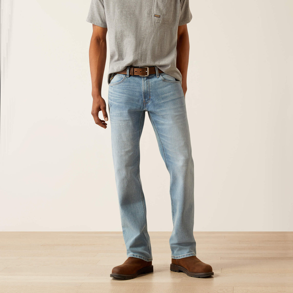 Rebar M4 Relaxed DuraStretch Basic Stackable Straight Leg Jean Ariat Work|Men