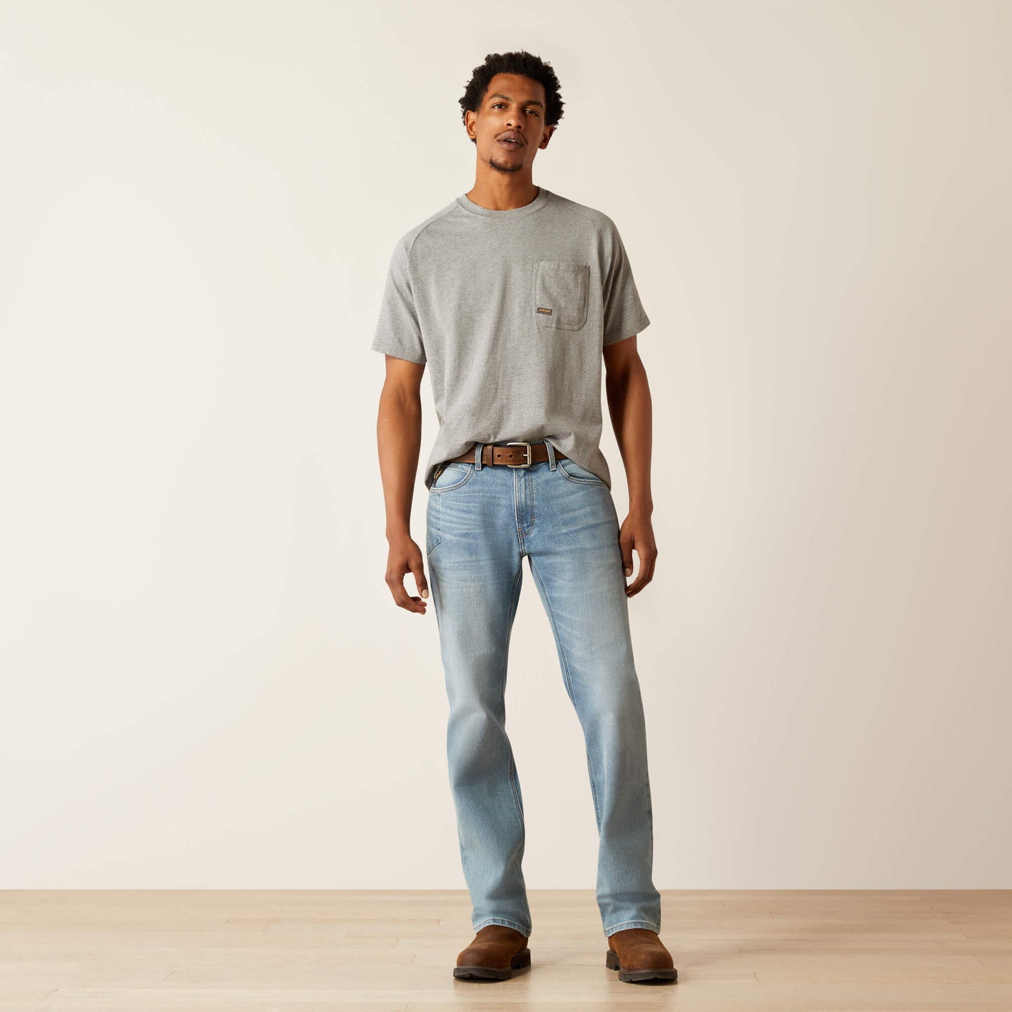 Rebar M4 Relaxed DuraStretch Basic Stackable Straight Leg Jean Ariat Work|Men