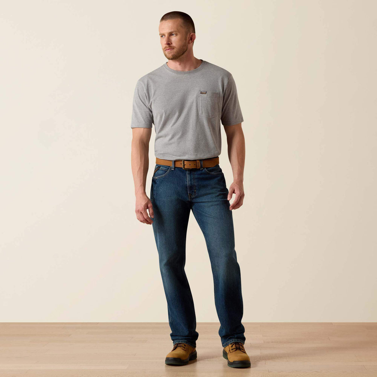 Rebar M3 Loose DuraStretch Basic Stackable Straight Leg Jean Ariat Work|Men