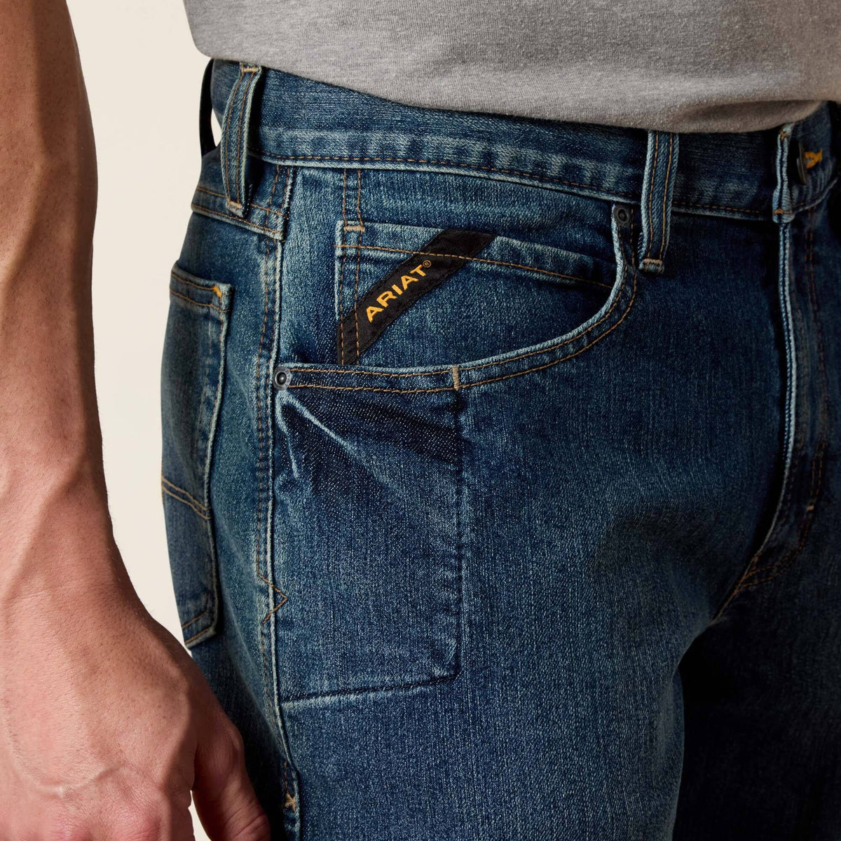 Rebar M3 Loose DuraStretch Basic Stackable Straight Leg Jean Ariat Work|Men