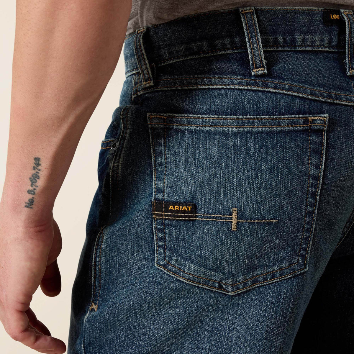 Rebar M3 Loose DuraStretch Basic Stackable Straight Leg Jean Ariat Work|Men
