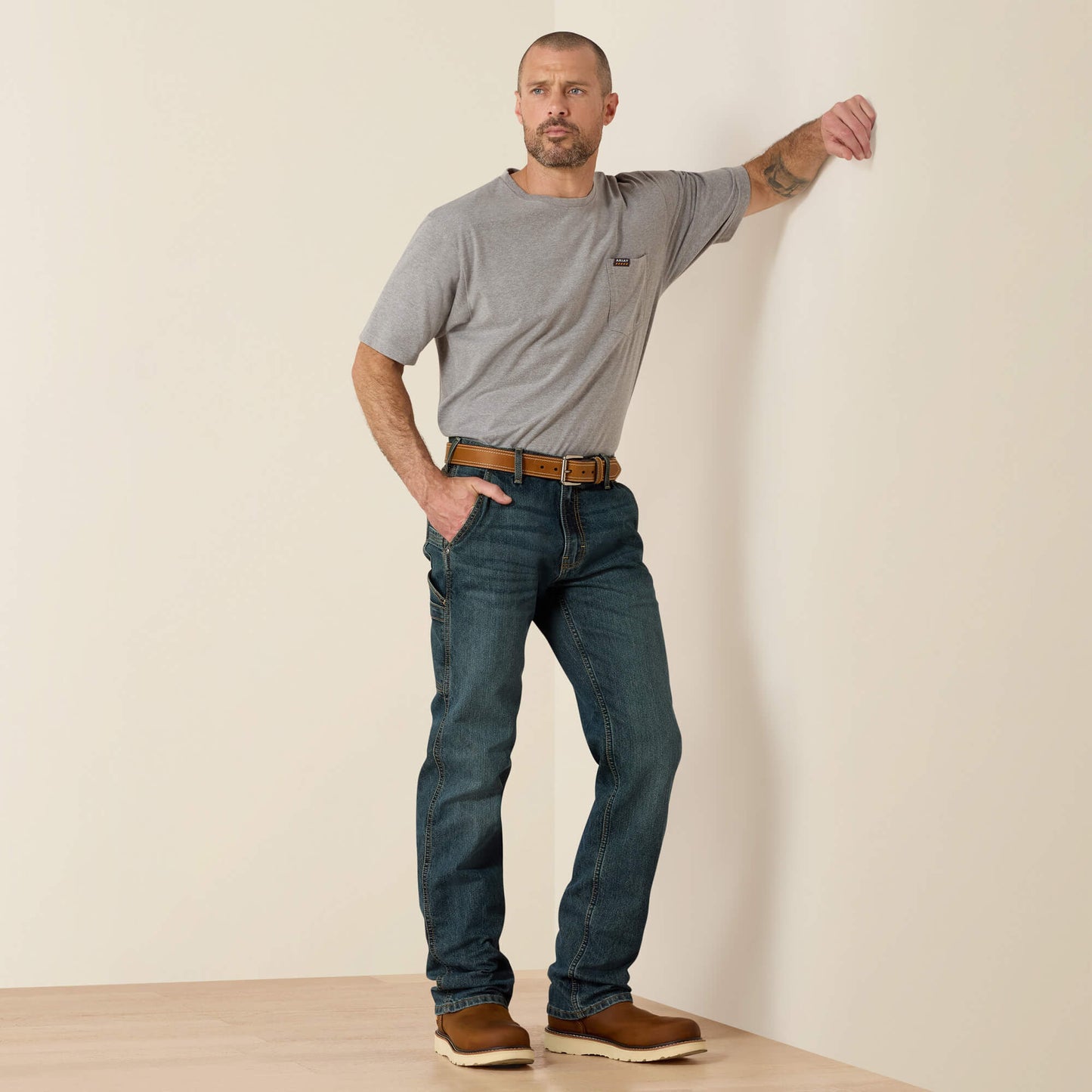Rebar M7 Slim DuraStretch Workhorse Straight Leg Jean Ariat Work|Men