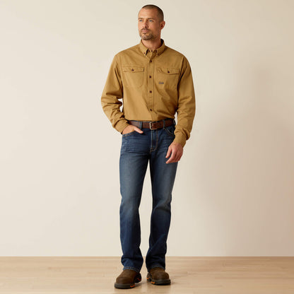 Rebar Washed Twill Work Shirt Ariat Work|Men