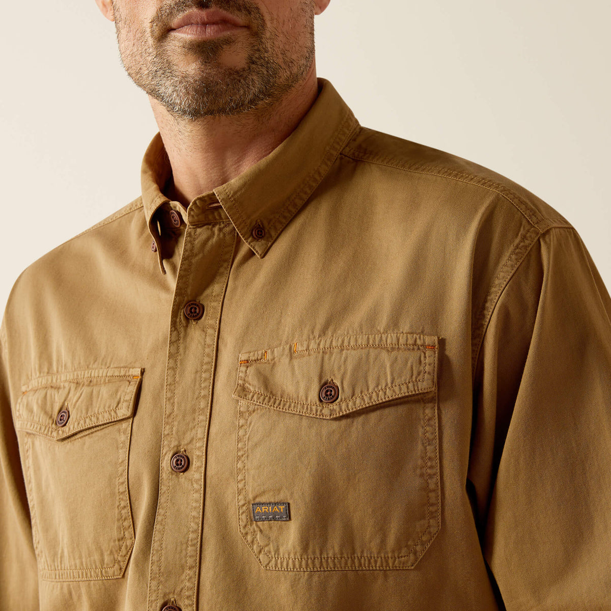 Rebar Washed Twill Work Shirt Ariat Work|Men