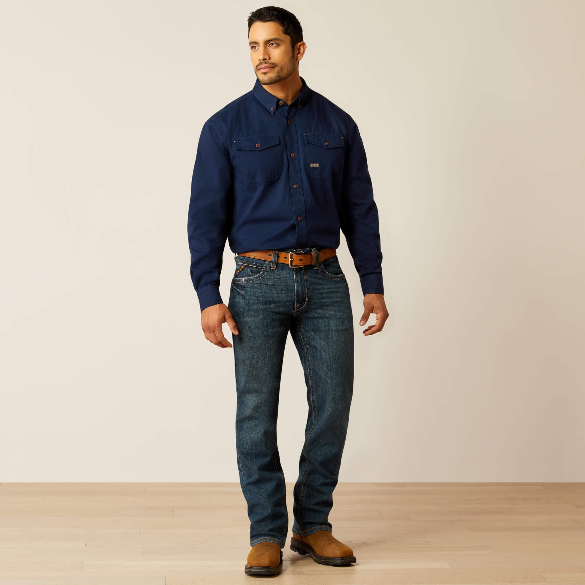 Rebar Washed Twill Work Shirt Ariat Work|Men