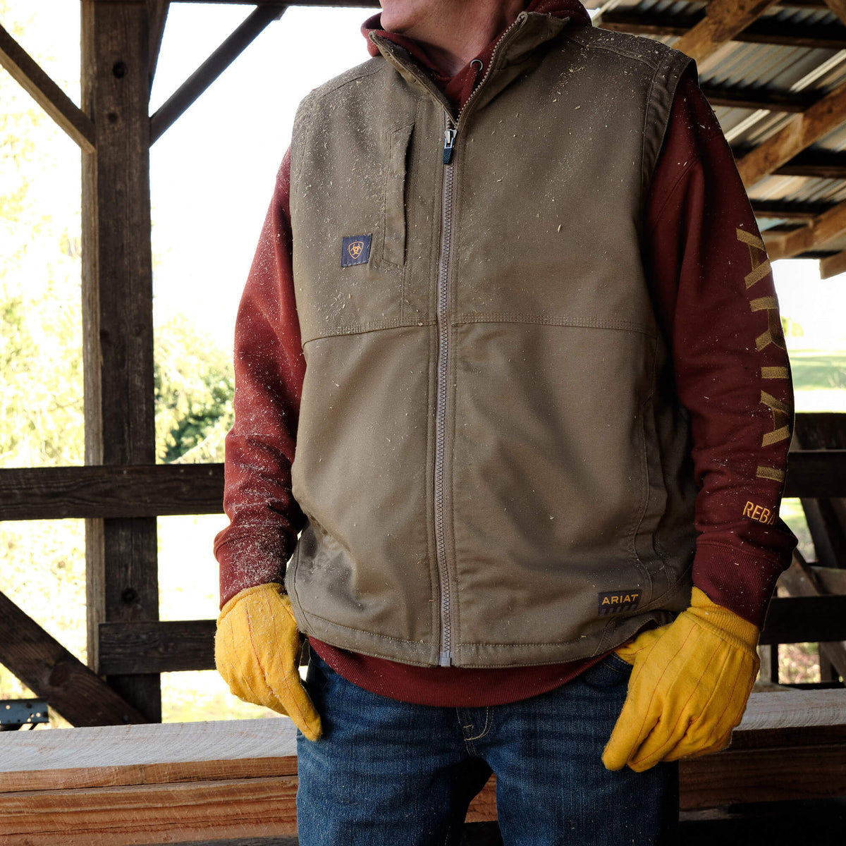 Rebar DuraCanvas Vest Ariat Work|Men