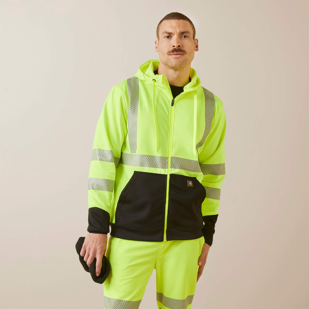 Rebar WorkTek Hi-Vis Full Zip Hoodie Ariat Work