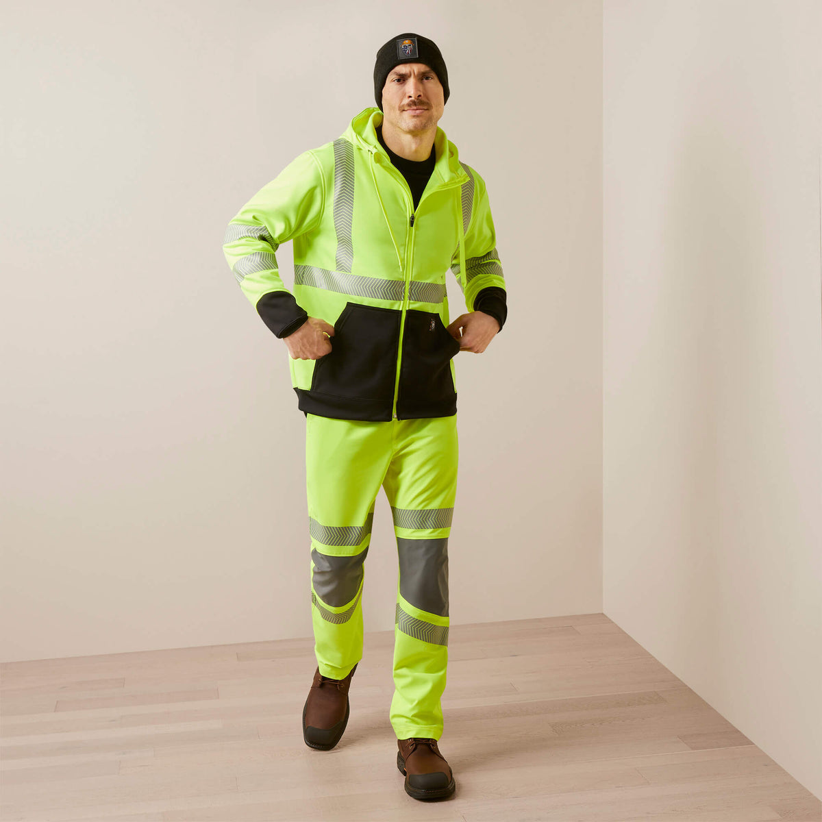 Rebar WorkTek Hi-Vis Full Zip Hoodie Ariat Work